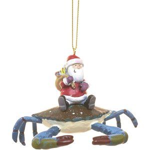 Cape Shore Santa Riding Maryland Blue Crab Christm